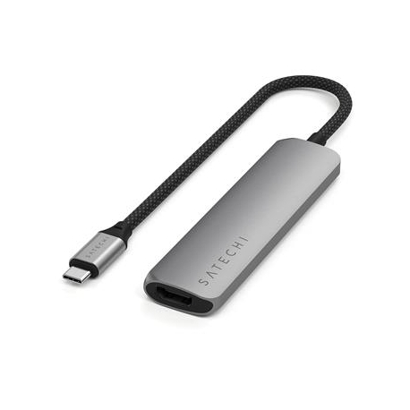 Satechi 4-in-1 USB-C Slim Multiport Adapter 4K, hall - USB hub