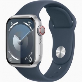 Apple Watch Series 9 GPS + Cellular, 41 mm, Sport Band, S/M, hõbe/sinine - Nutikell