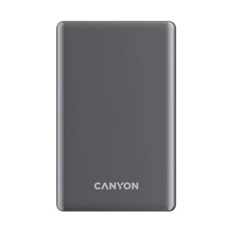 Canyon OnCharge 510 Slim Magsafe, 10000 mAh, juhtmevaba laadimine, USB-C, tumehall - Akupank