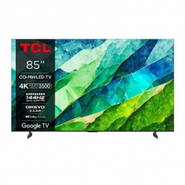 TCL C855, 85'', 4K UHD, Mini-LED, tumehall - Teler