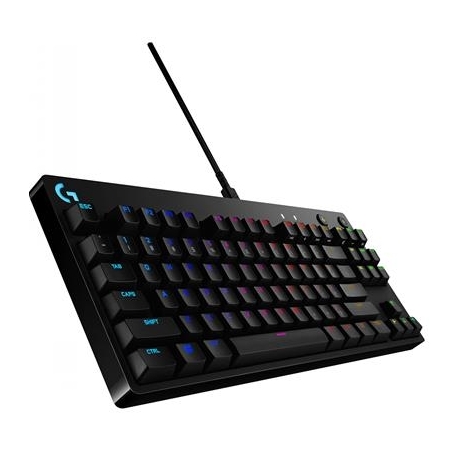 Logitech G Pro GX Blue Clicky, SWE, must - Mehaaniline klaviatuur