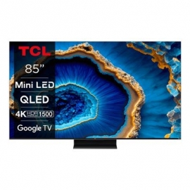 TCL C805, 85'', 4K UHD, Mini-LED, tumehall - Teler