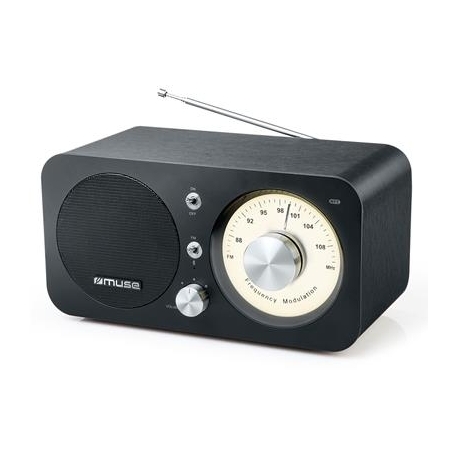 Muse M-095BT, FM, Bluetooth, USB, NFC, must - Retro raadio