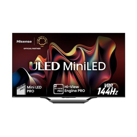 Hisense U7NQ, 65'', 4K UHD, Mini LED, must - Teler