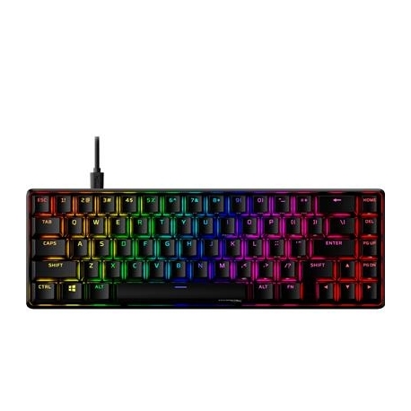 HyperX Alloy Origins 65, HyperX Red, Linear, SWE, must - Mehaaniline klaviatuur