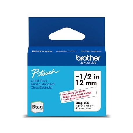 Brother Btag 232, 4m, punane/valge - Silditeip