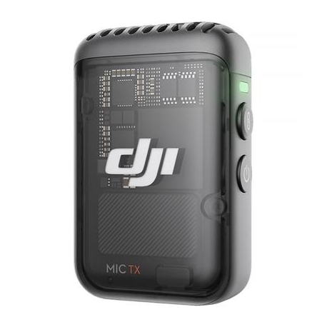 DJI Mic 2, must - Saatja koos mikrofoniga