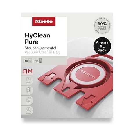Miele FJM Allergy XL HyClean Pure, 8 tk - Tolmukotid + HEPA filter