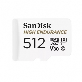 SanDisk High Endurance, MicroSDXC, 512 GB, valge - Mälukaart