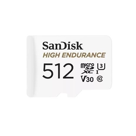 SanDisk High Endurance, MicroSDXC, 512 GB, valge - Mälukaart