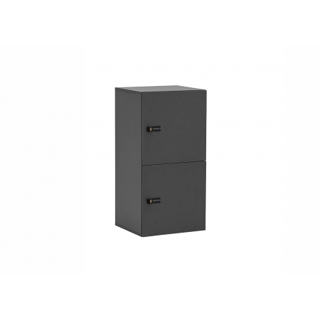 Lukustatav kapp LOCKED antratsiit, 45x41xH93 cm, 2 tk