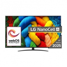 LG NANO81 AI, 65'', LED LCD, NanoCell, must - Teler