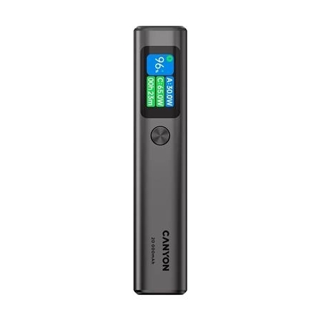 Canyon OnPower 230, 20000 mAh, tumehall - Akupank