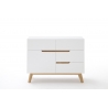 Kummut CERVO mattvalge / tamm, 97x40xH76 cm