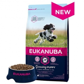 Eukanuba Puppy Medium keskmist kasvu kutsikale 15kg